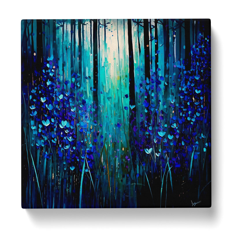 Bluebell Field Abstract Expressionism No.1 - No Frame Print, 50cm H x 50cm W x 3cm D