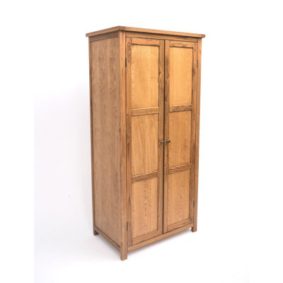 Ringler 2 Door Solid + Manufactured Wood Wardrobe