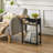 Narrow Side Table With Storage Shelf, Three Tier Side Table, Modern Sofa Table, Small Bedside Table With Magazine Rack, Telephone Table For Small Space,