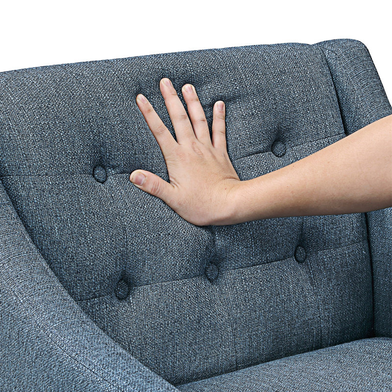 Fauteuil d'appoint capitonné, Bleu