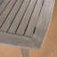 Table carrée d'extérieur avec pieds droits - Bois gris pour un cadre élégant