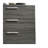 Lantha Modern Gray Oak Finish Chest - 5 Drawer Dresser with Smooth Glide System for Bedroom Storage