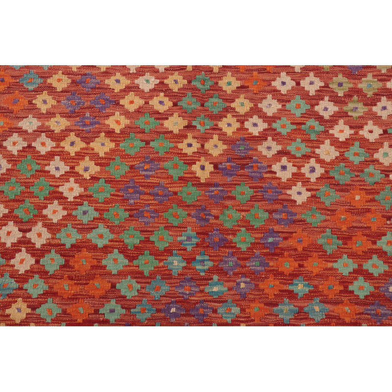 Geometric Wool Hand Woven 188cm X 238cm Area Rug