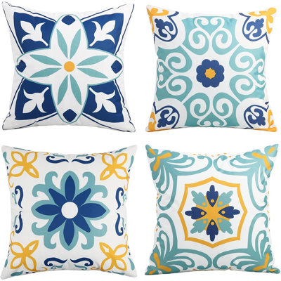 Ensemble de 4 housses de coussins décoratifs ...