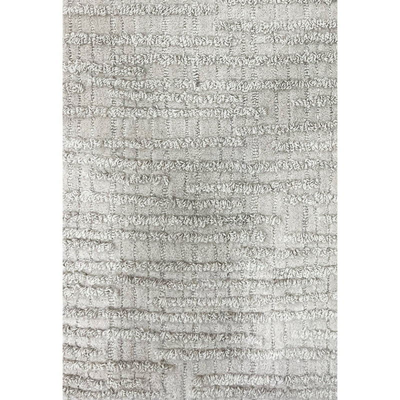 Tapis gris noué à la main, Carré 2 pi