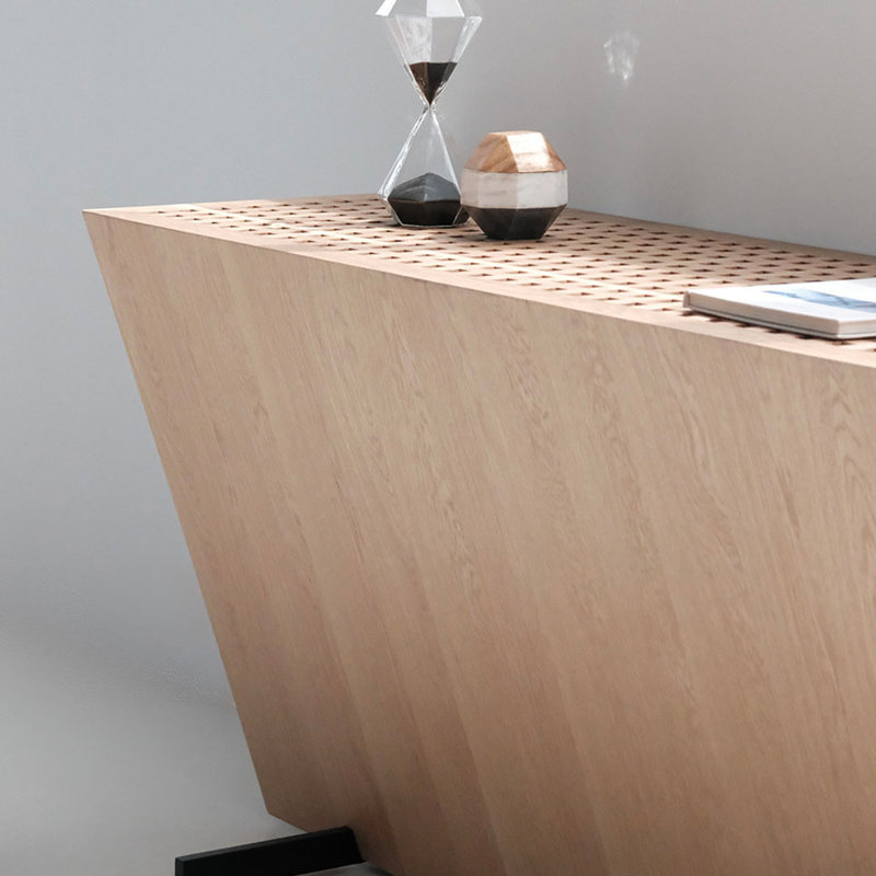 Console Minimalist Modern, Brun