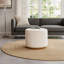 Tabouret en bois massif de couleur crème clair