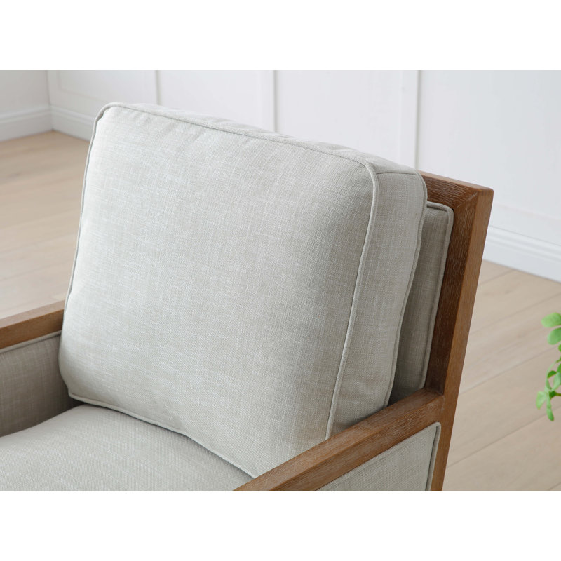 Joanne Linen Swivel Armchair 