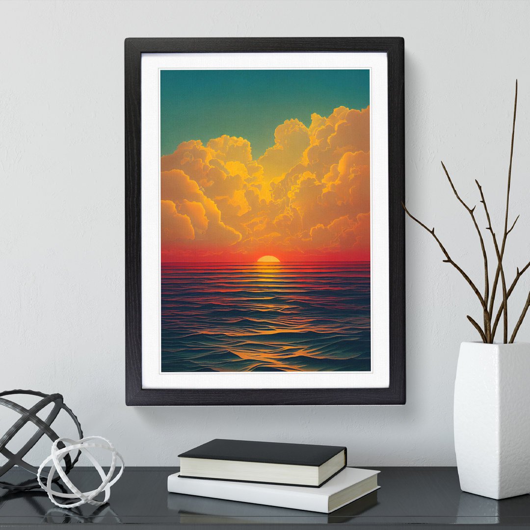 A Beguiling Ocean Sunset - Single Picture Frame Print