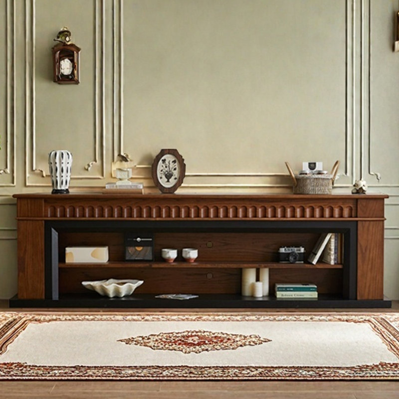 Meuble télé minimaliste au design médiéval, 23.62"H x 78.74"L x 11.02"W