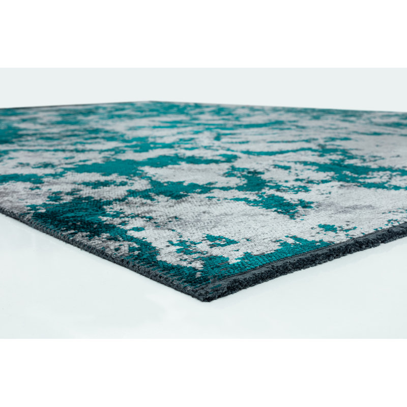 Rapture Green/Gray Abstract Luxury Area Rug, Rectangle 7'10" x 9'10"