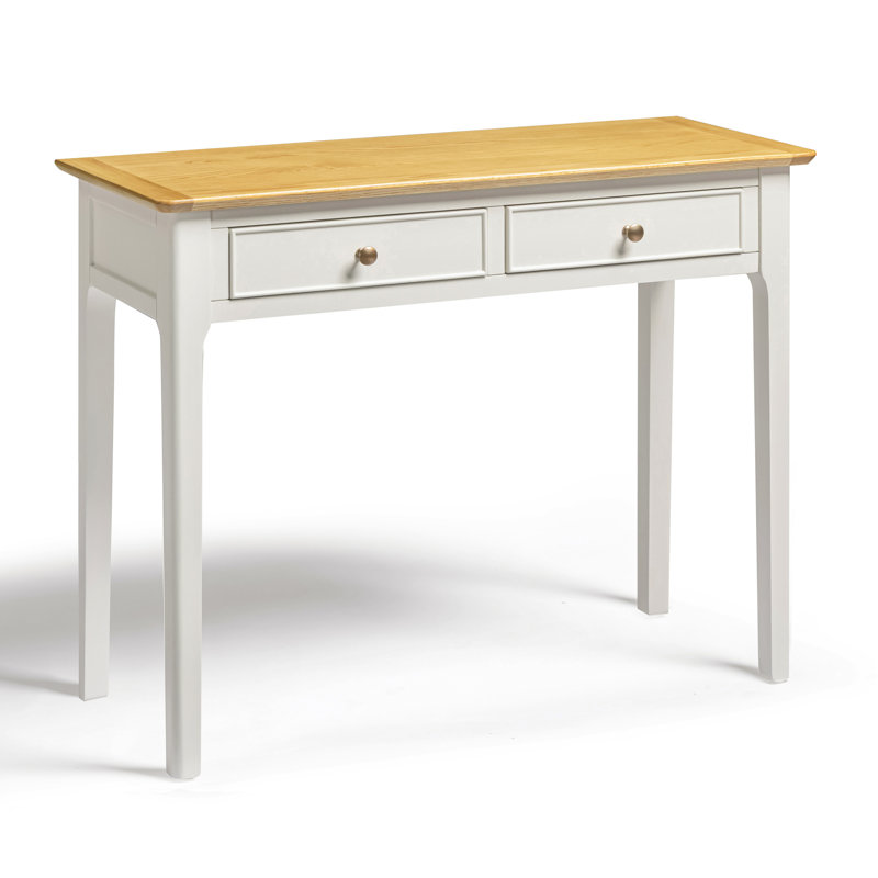 Bodkin Wooden Console Vanity Table With Drawers - Traditional Farmhouse Style, Cream