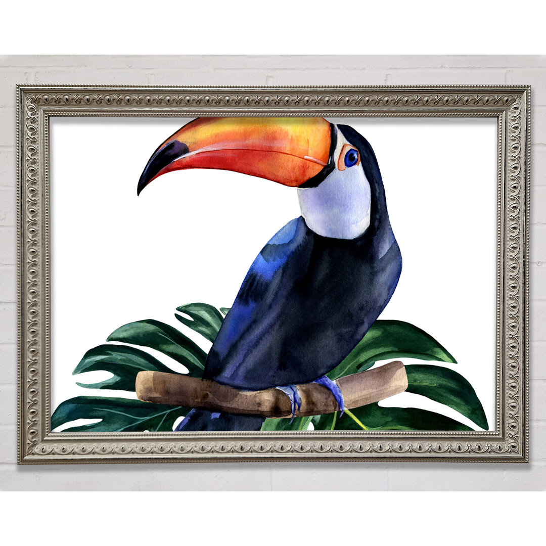 Palm Leaf Toucan - Einzelner Bilderrahmen Kunstdrucke