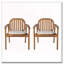 Fauteuil de patio extérieur en bois d'acacia