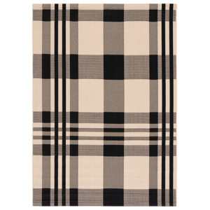 Nourison Lakeeva Plaid Beige Area Rug 8ft x 10ft