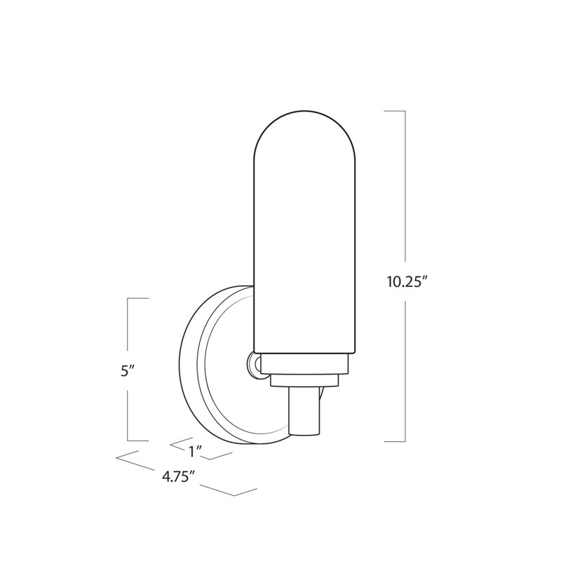 Salon 1 - Light Armed Sconce, Natural Brass
