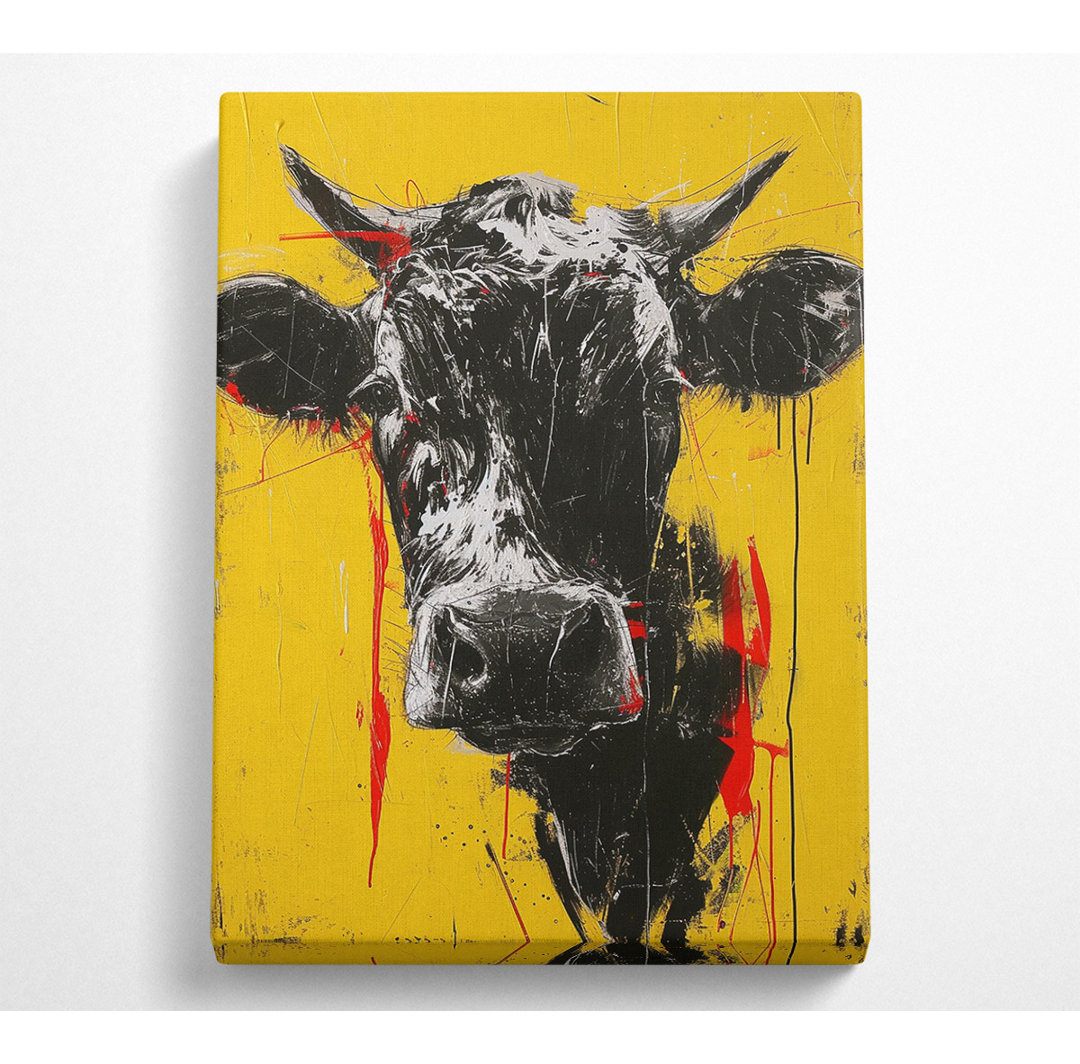 Graffiti Cow - No Frame Kunstdrucke auf Leinwand