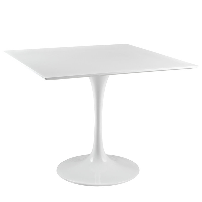 Lippa Square Dining Table, 29.5" H x 23.5" W x 23.5" L, White
