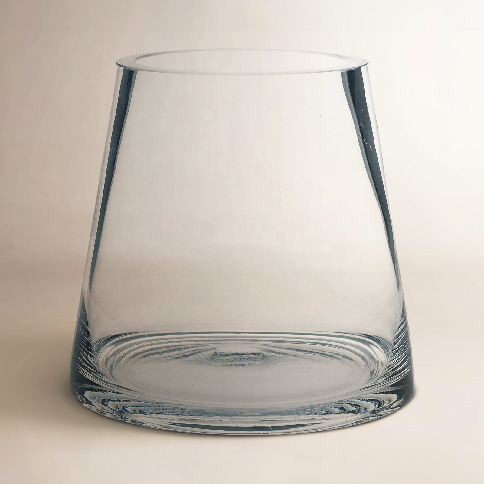 Handmade Glass Table Vase, 5" H x 5.4" W x 5.4" D