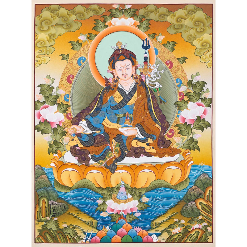 Gourou assis Rinpoché (Brocadeless Thangka)