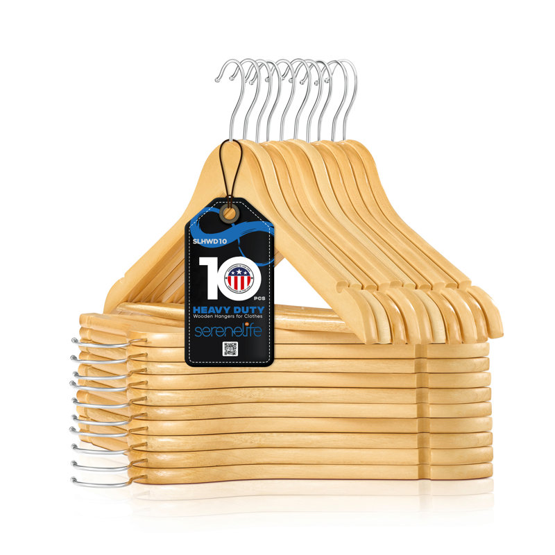 Non-Slip Standard Hanger, 10, Natural