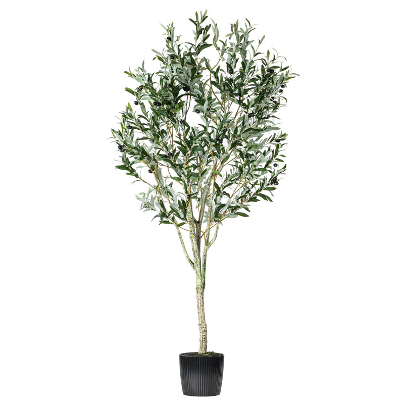 Arbre à fleurs vert olive Vickerman, H 72 po x l 35 po x P 35 po