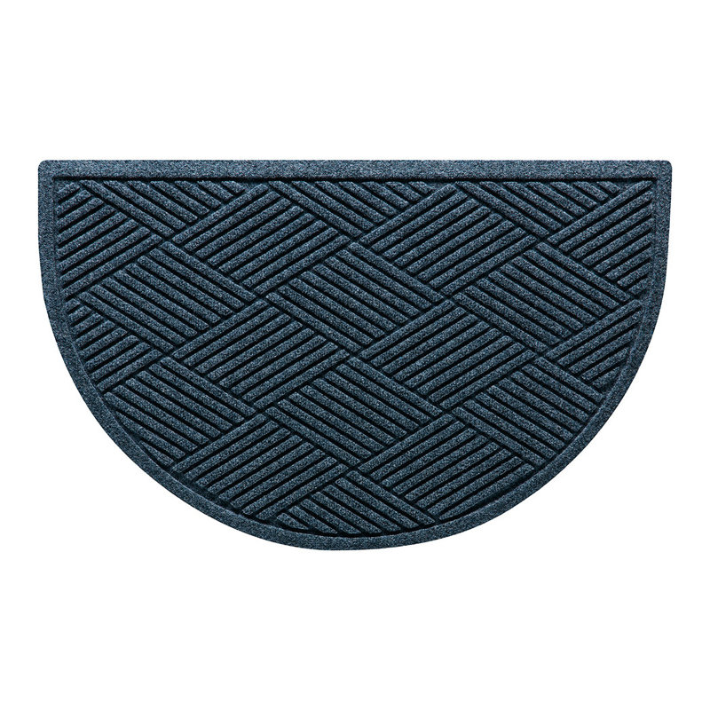 Paillasson Waterhog, Bleu marine, Demi-ovale 24 po x 39 po