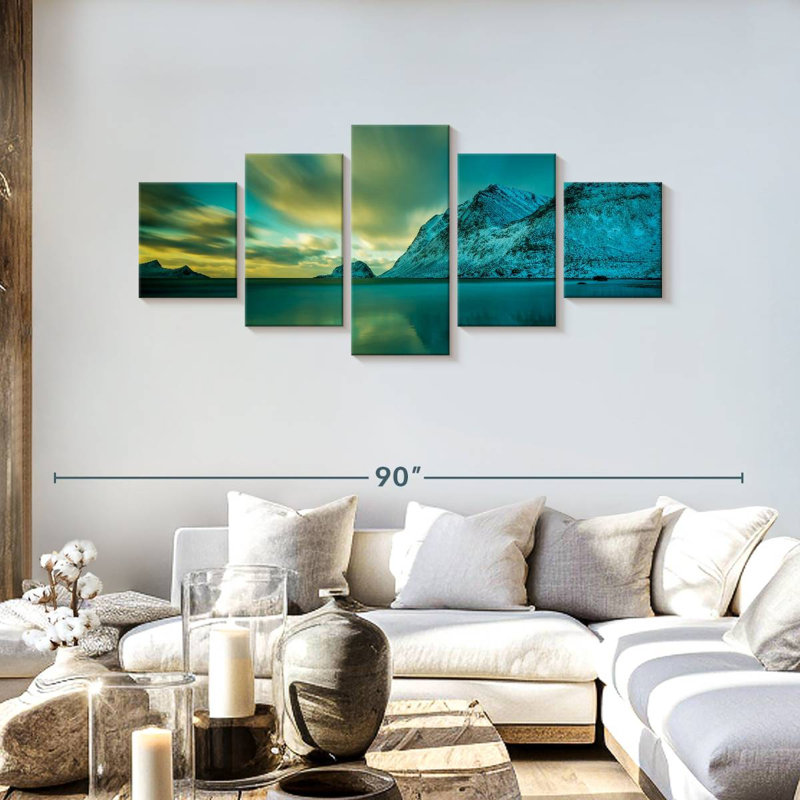 Aurore Lofoten brillante, H 30 po x l 68 po