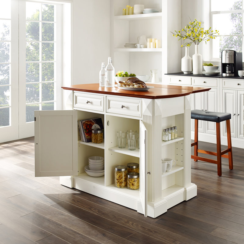 Diamondback Wood Kitchen Island, White