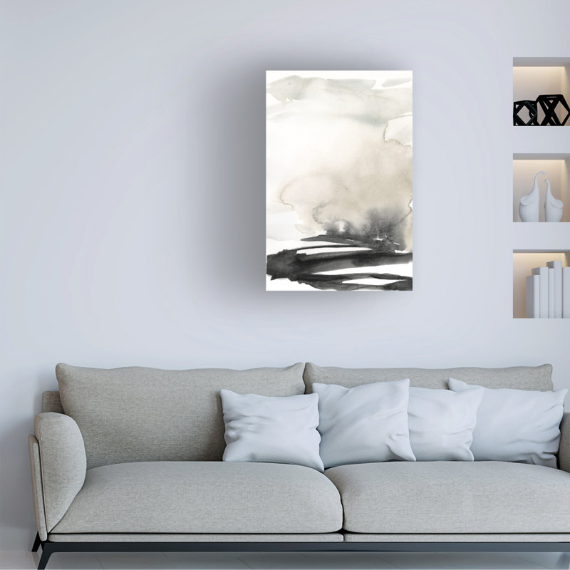 Jennifer Goldberger, «Ebony Horizon Triptych I», art sur toile, H 19 po x l 12 po x P 2 po