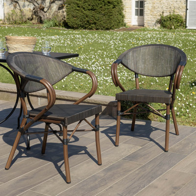 Abanoub Stacking Patio Dining Armchair