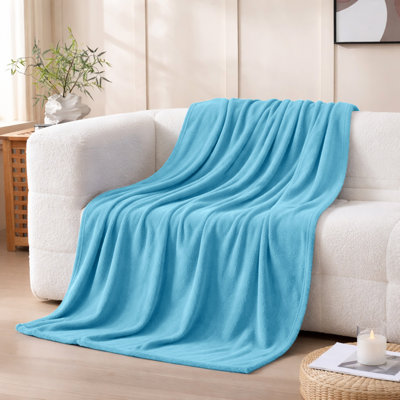 Couverture polaire en fausse fourrure de vison de luxe - peluche réversible ultra-douce