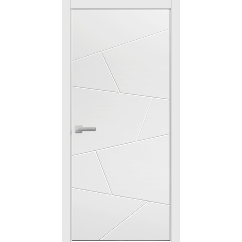 Porte intérieure moderne en bois avec quincaillerie | Planum 0990 | Garnitures à panneau simple | Portes de salle de bain robustes