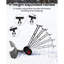 Poussoir à neige à tige en T 36 po - 5 angles, hauteur réglable, acier galvanisé, bleu / noir-132458976-132458979