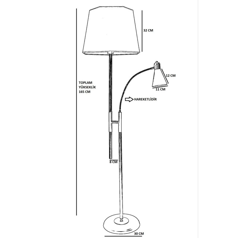 Lampe sur pied moderne avec corps en métal, revêtement chromé et capuchon en tissu, hauteur 65,0 pouces | Douille E27, 40 W maximum, douille E14 plus petite | Design rouge élégant, parfait pour la décoration intérieure et l'éclairage de fantaisie, durable et élégant