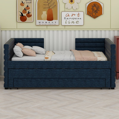 Upholstered Daybed With Trundle And 3 Storage Drawers by Mercer41