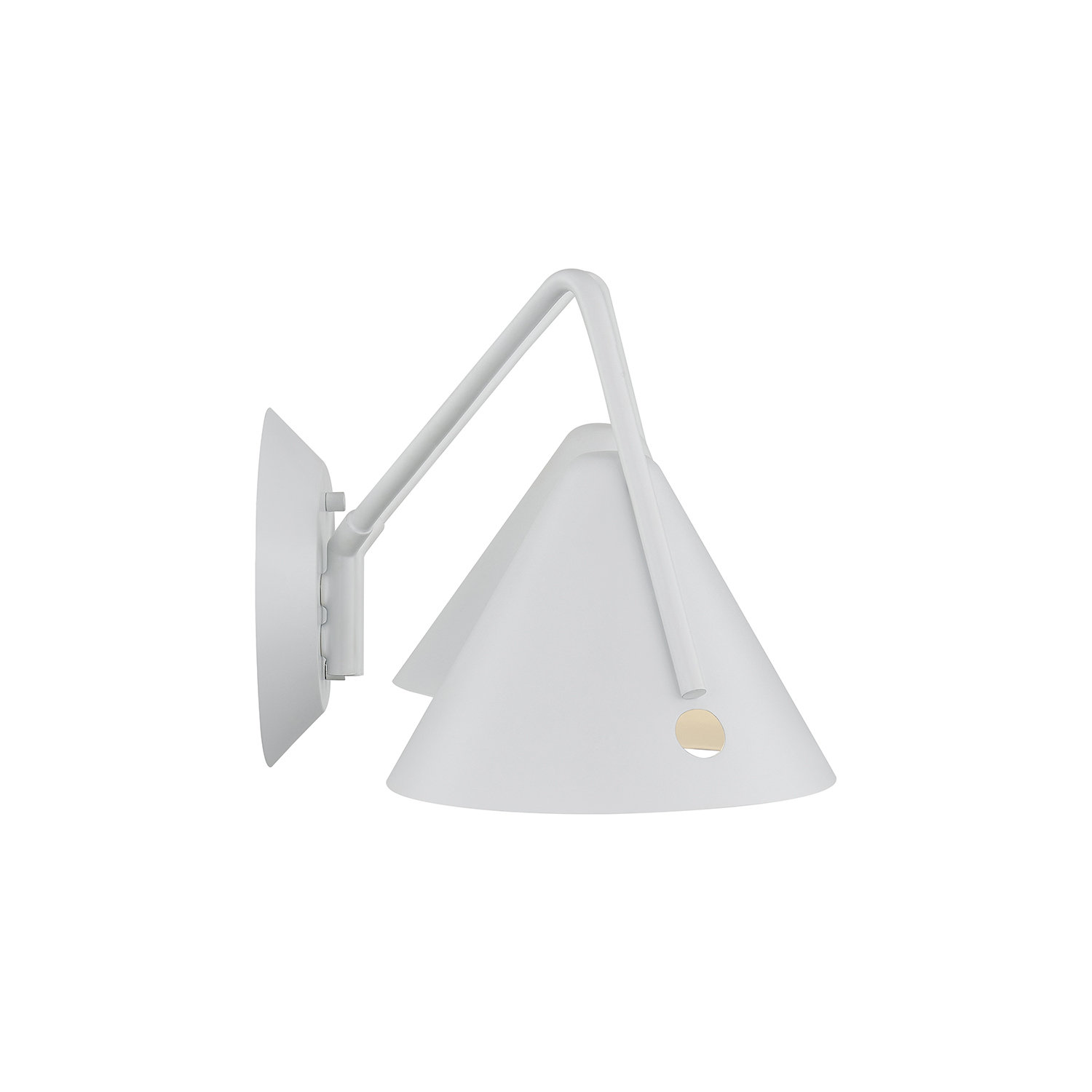 Dale Single Light Dimmable LED Armed Sconce, White