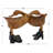 Bamboo Wood Handmade Duck Decorative Brown Sculpture