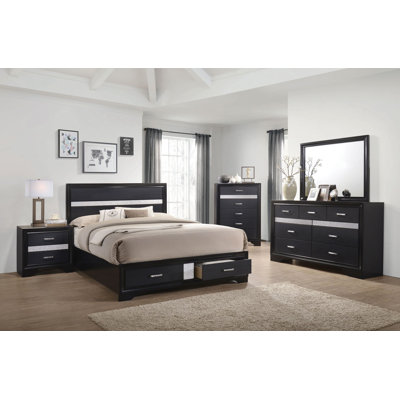Ensemble de chambre à coucher avec rangement Dunfries Abagael