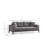 Amarande Stylish 3-Seat Sofa-Bed, Light Grey Fabric, 88.6 x 36.2 x 29.5 inches | Durable Beech Wood & Chipboard Frame, 100% Polyester | Turnable Back Mechanism, Dry-Cleanable, Portable Cushions | Perfect for Living Room & Guest Room-2036801702