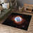 Transitional Non-Woven Soft Printed Rug with Invigorating Green and Blue Botanical Theme Ideal for Enlivening Any Space-114329942