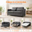Grand canapé-lit en similicuir gris foncé-1530294646-1417188395