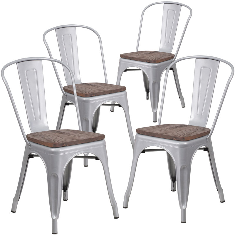 Chaise empilable Ketchum, argent