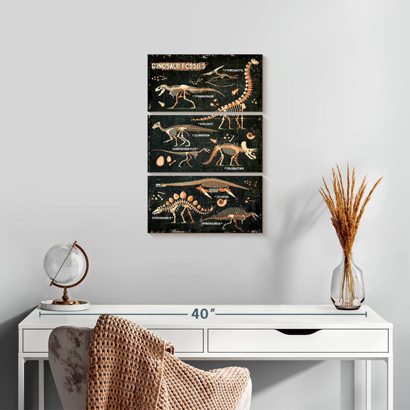 Dinosaur Fossils Chart, 23" H x 14" W