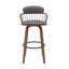 Tabouret de bar pivotant en noyer gris 30 po Willow