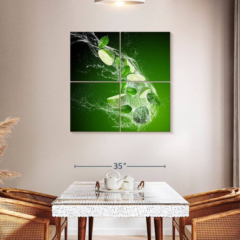 Yarlin Lime Splash, 38'' H x 38'' W