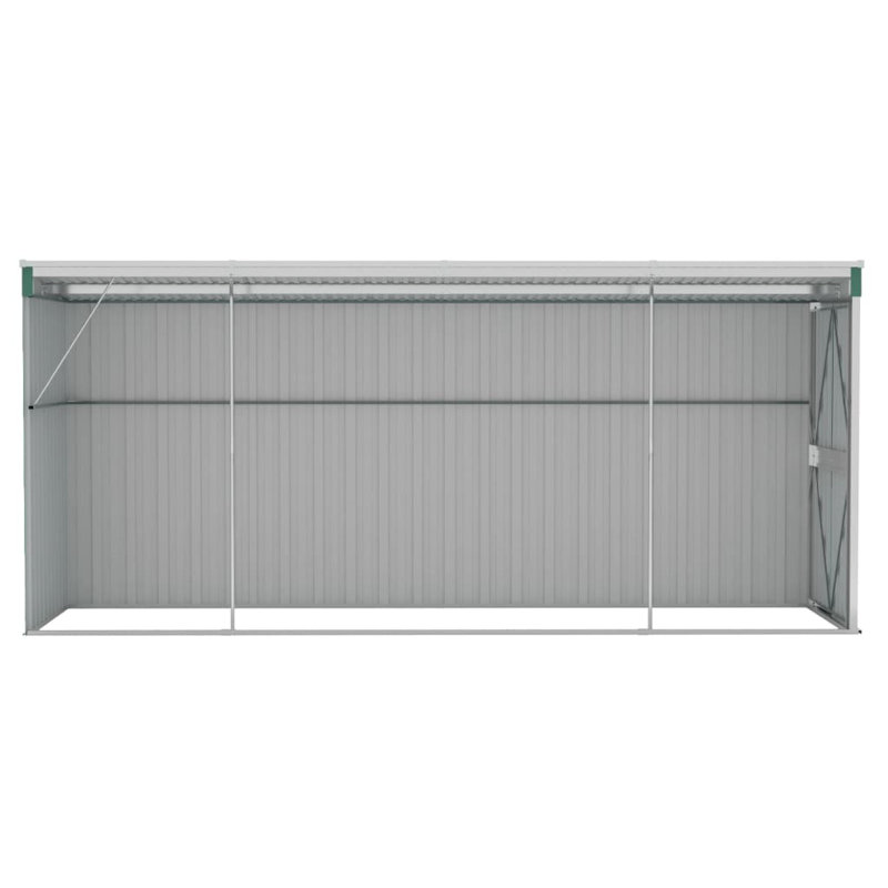 Green Galvanized Steel Wall-Mounted Garden Storage Shed
