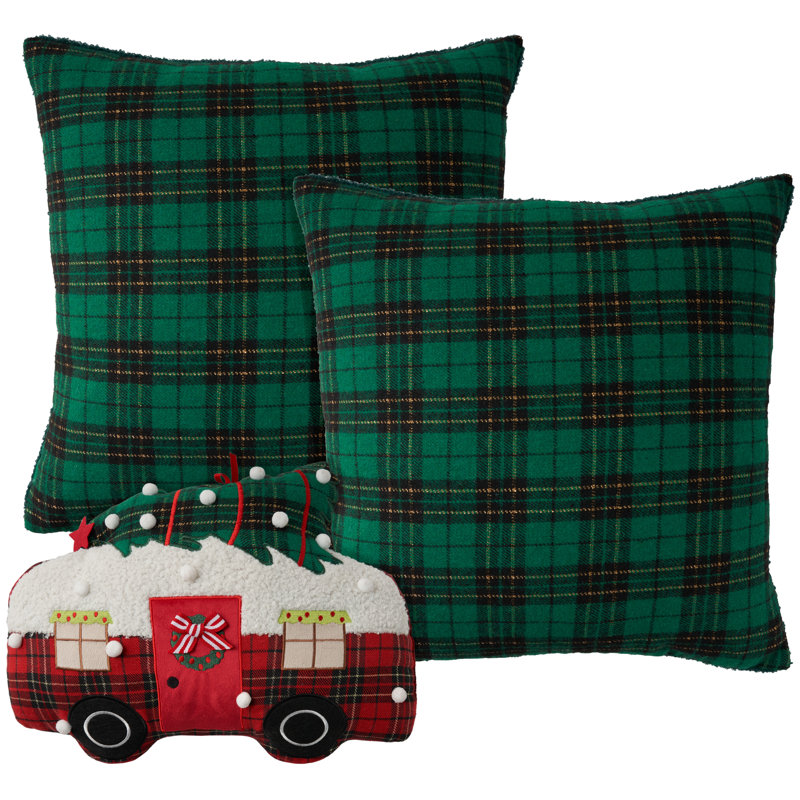 Mina Victory Holiday Pillow Sets 100% Polyester Reversible Throw Pillow set 3/3pcs