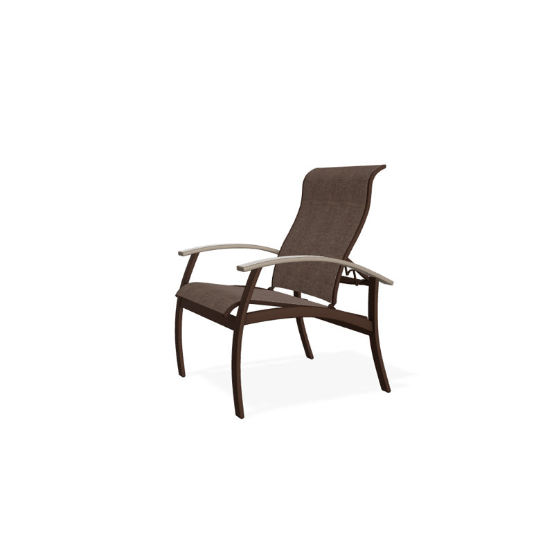 Chaise de patio Askar, Kona texturé, Désert, Moka Sunbrella®