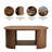 42.51" Oval Coffee Table With Storage, Mid-Century Modern 2-Tier Center Table For Living Room-1659864953-1659648979